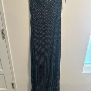 Reformation Black and White Polka Dot Maxi Dress